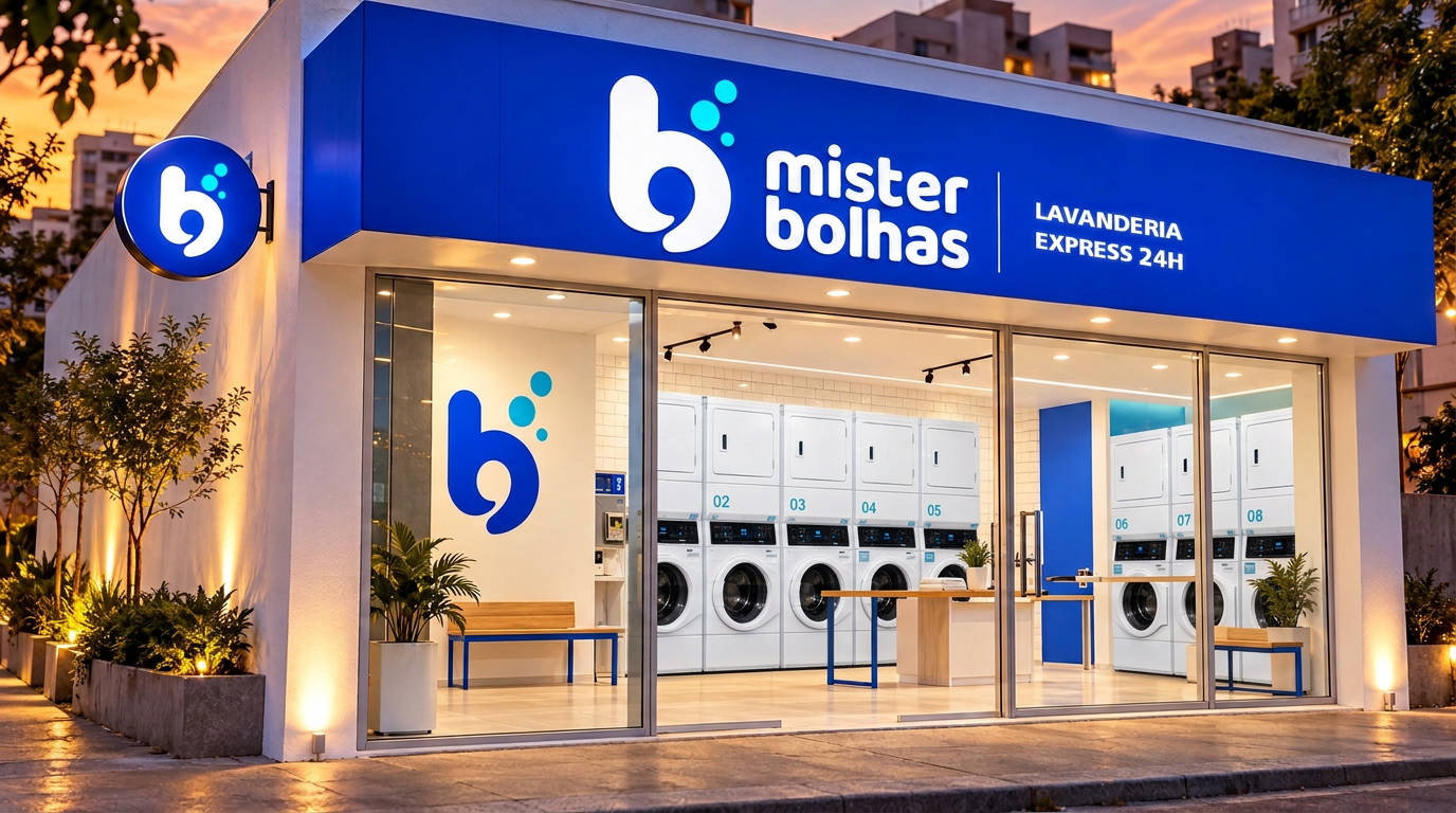 Fachada de uma unidade Mister Bolhas